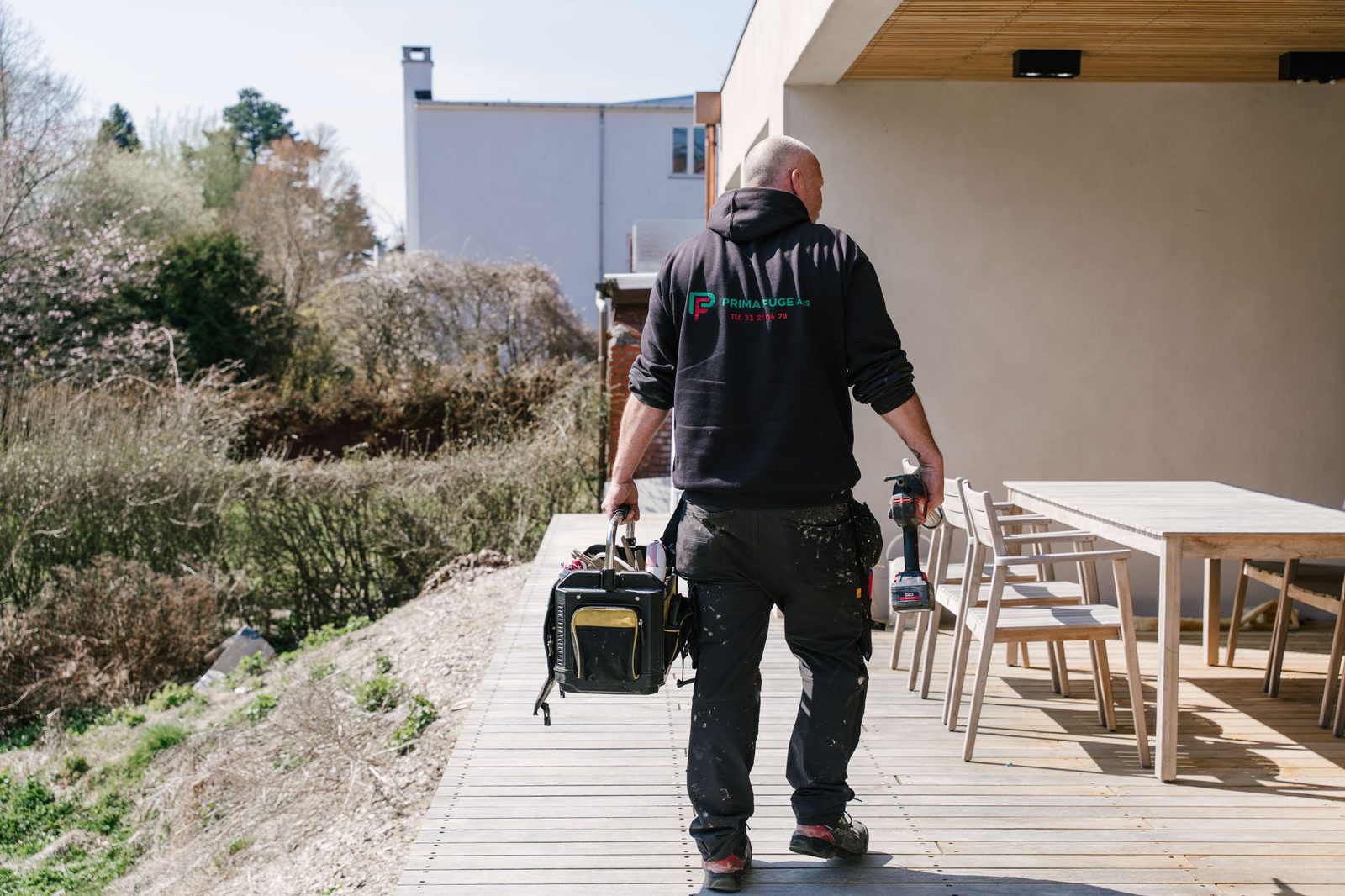 Team fra PrimaFuge ApS på opgave hos kunde